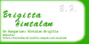brigitta hintalan business card